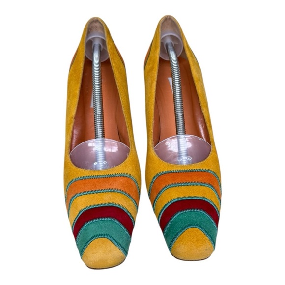 Philippe Model Suede Multicolor Colorblock Heels 37.5 (Fits US 8–8.5) - Picture 12 of 12